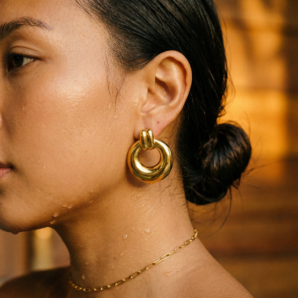 Astor Gold Hoop Earrings