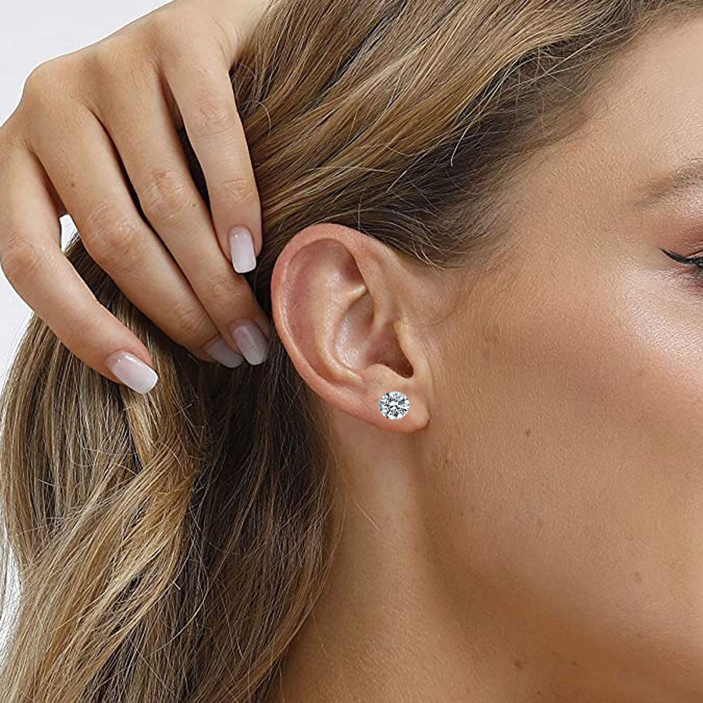 Starlet Zirconia Stud Set (5 Pairs) – 14K Gold Waterproof