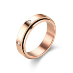 Amore Spinning Anxiety Ring – 18K Gold Zirconia Waterproof