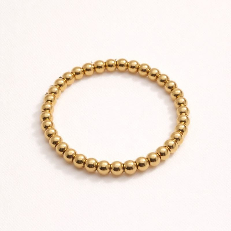 Solana Beaded Bracelet – 14K Gold Waterproof Stackable