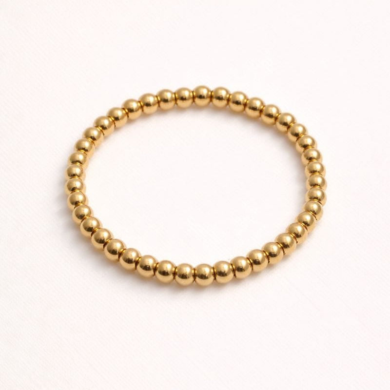 Solana Beaded Bracelet – 14K Gold Waterproof Stackable