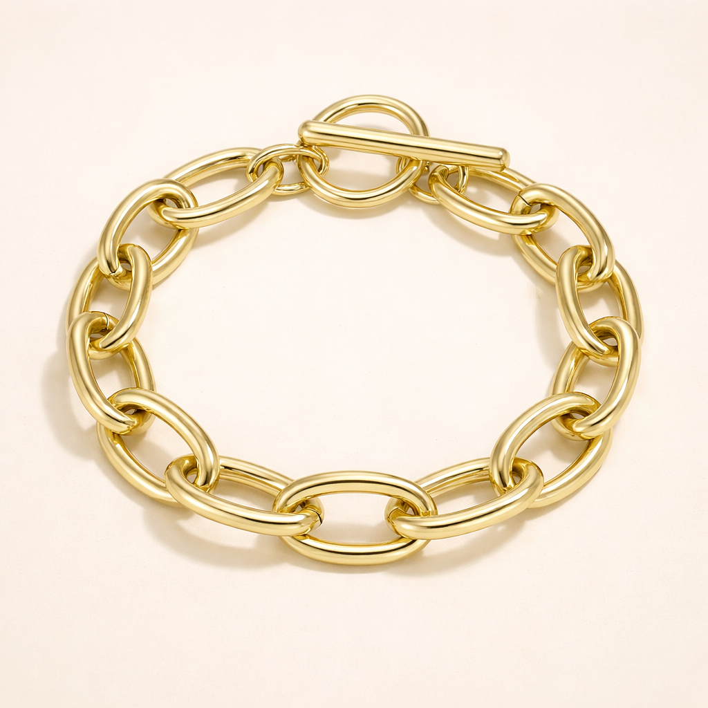 Bella Chunky Gold Bracelet – 14K Gold Waterproof