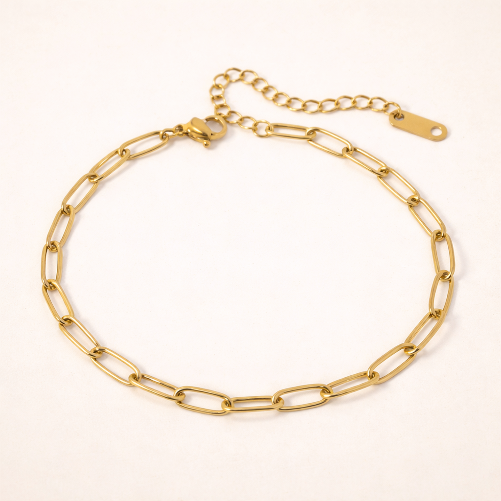 Nova Paperclip Bracelet – 18K Gold Waterproof