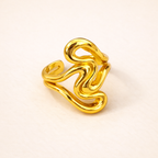Forma Sculptural Ring – 14K Gold Waterproof