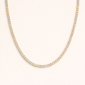 Riviera Tennis Necklace – 14K Gold Zirconia Waterproof