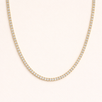 Riviera Tennis Necklace – 14K Gold Zirconia Waterproof