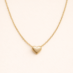 Dainty Heart Pendant Necklace – 14K Gold Waterproof
