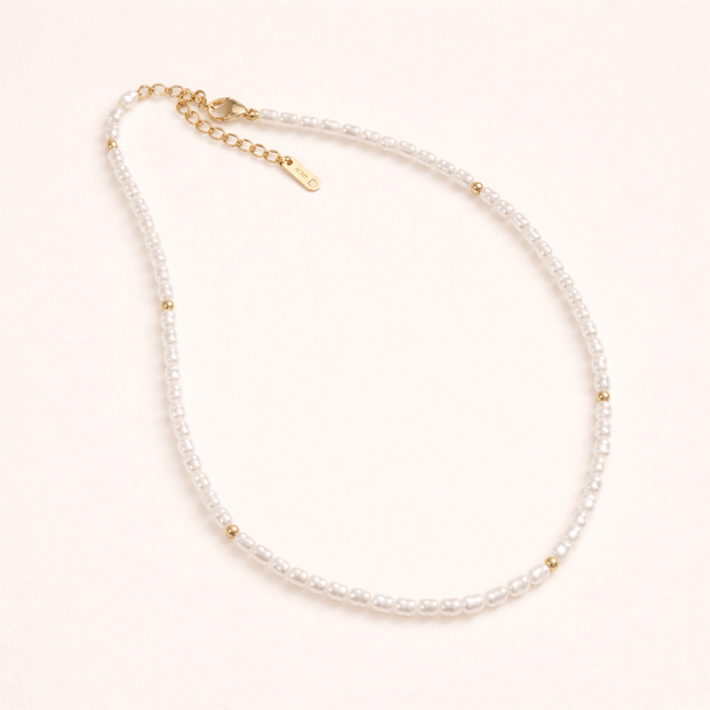 Capri Pearl and Gold Choker – 18K Gold Waterproof