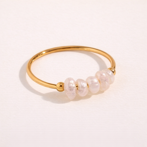Isla Mini Pearl Ring – 14K Gold Waterproof