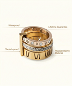 Roma Triple Band Roman Numeral Ring