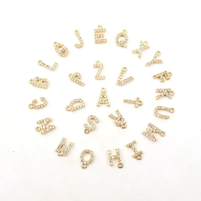 Diamond Initial Herringbone Necklace – 18K Gold Waterproof