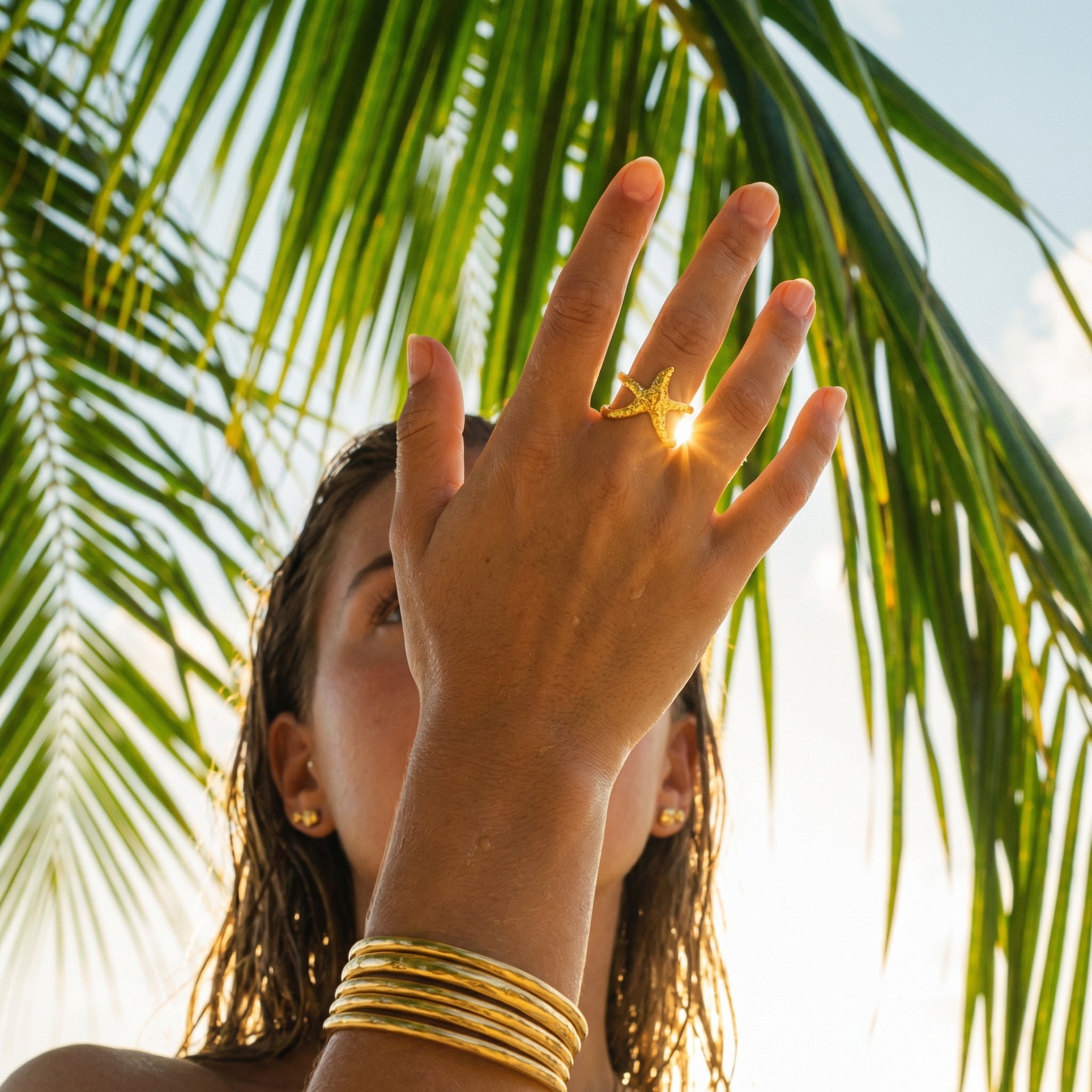 Stella Star Ring – 14K Gold Waterproof