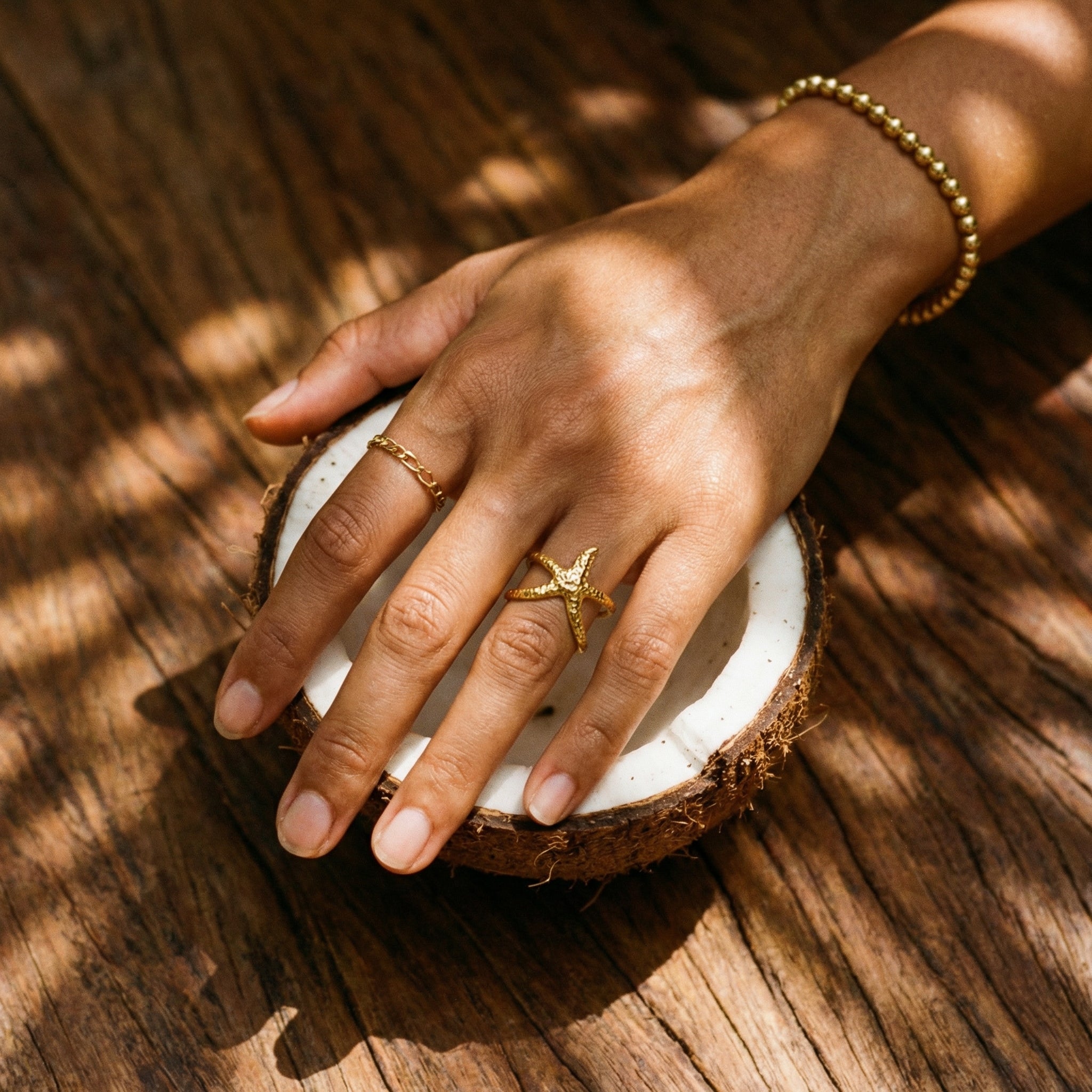 Stella Star Ring – 14K Gold Waterproof