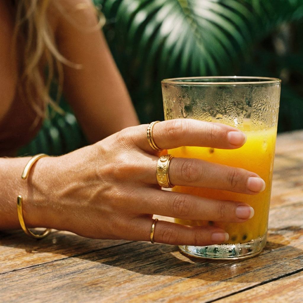 Cosmos Spinning Anxiety Ring – 14K Gold Waterproof