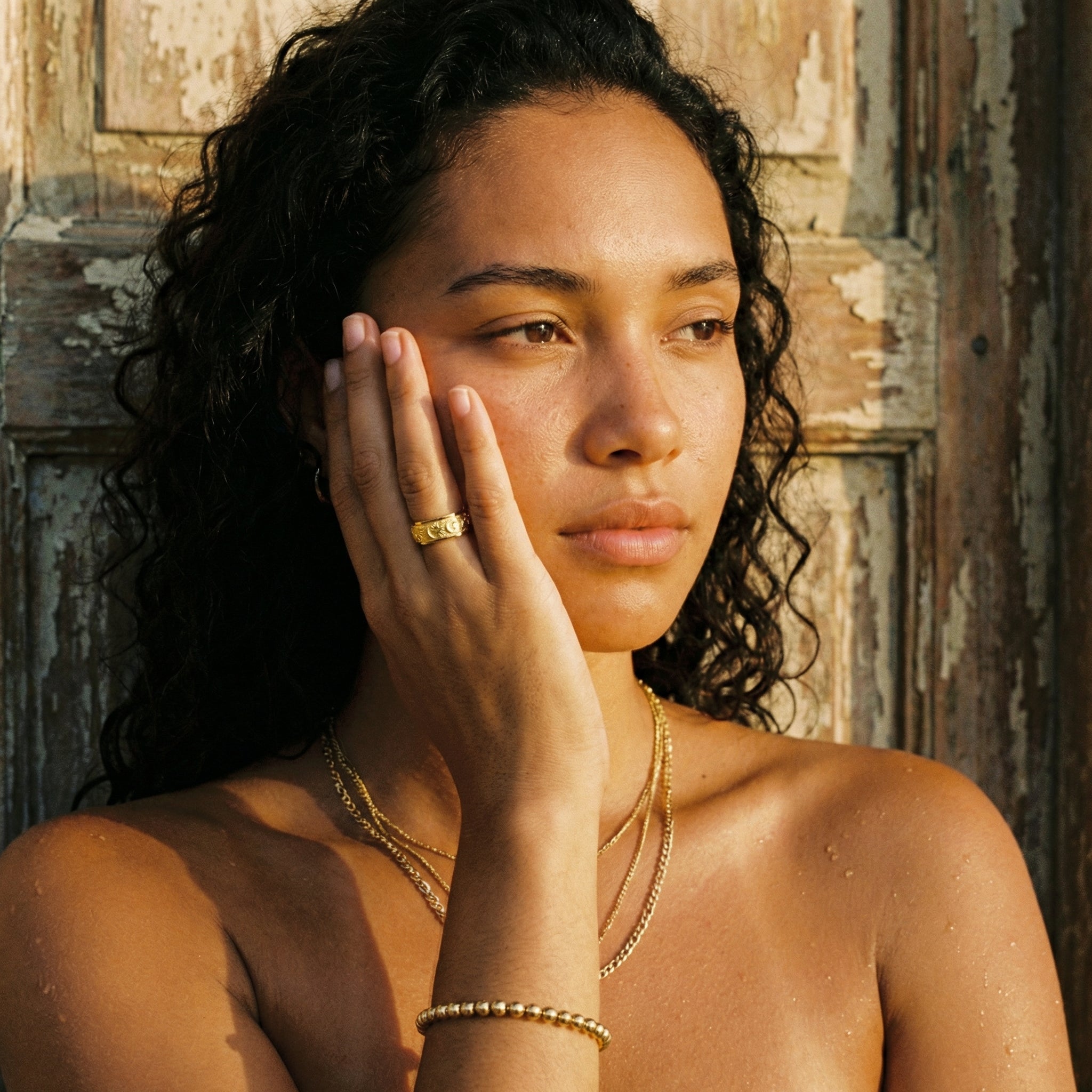 Cosmos Spinning Anxiety Ring – 14K Gold Waterproof