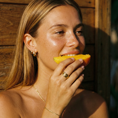 Serenity Triple Roller Ring – 18K Gold Waterproof Anxiety Ring