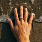 Serenity Triple Roller Ring – 18K Gold Waterproof Anxiety Ring