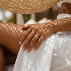 Serenity Triple Roller Ring – 18K Gold Waterproof Anxiety Ring