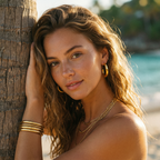 Tidal Double Hoop Earrings – 14K Gold Waterproof