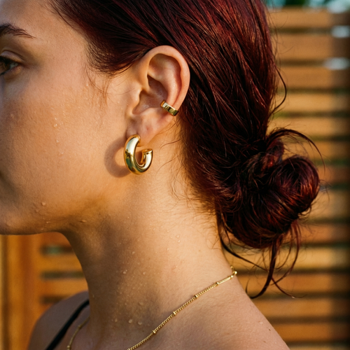 The Bold Hoop – 14K Gold Waterproof Hoop Earrings
