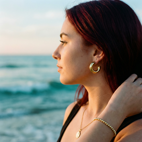 The Bold Hoop – 14K Gold Waterproof Hoop Earrings