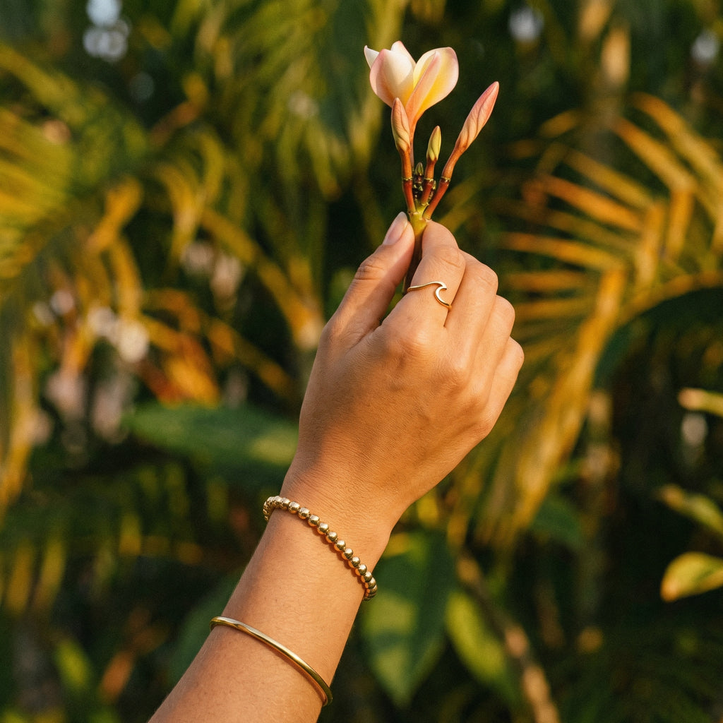 Solana Beaded Bracelet – 14K Gold Waterproof Stackable