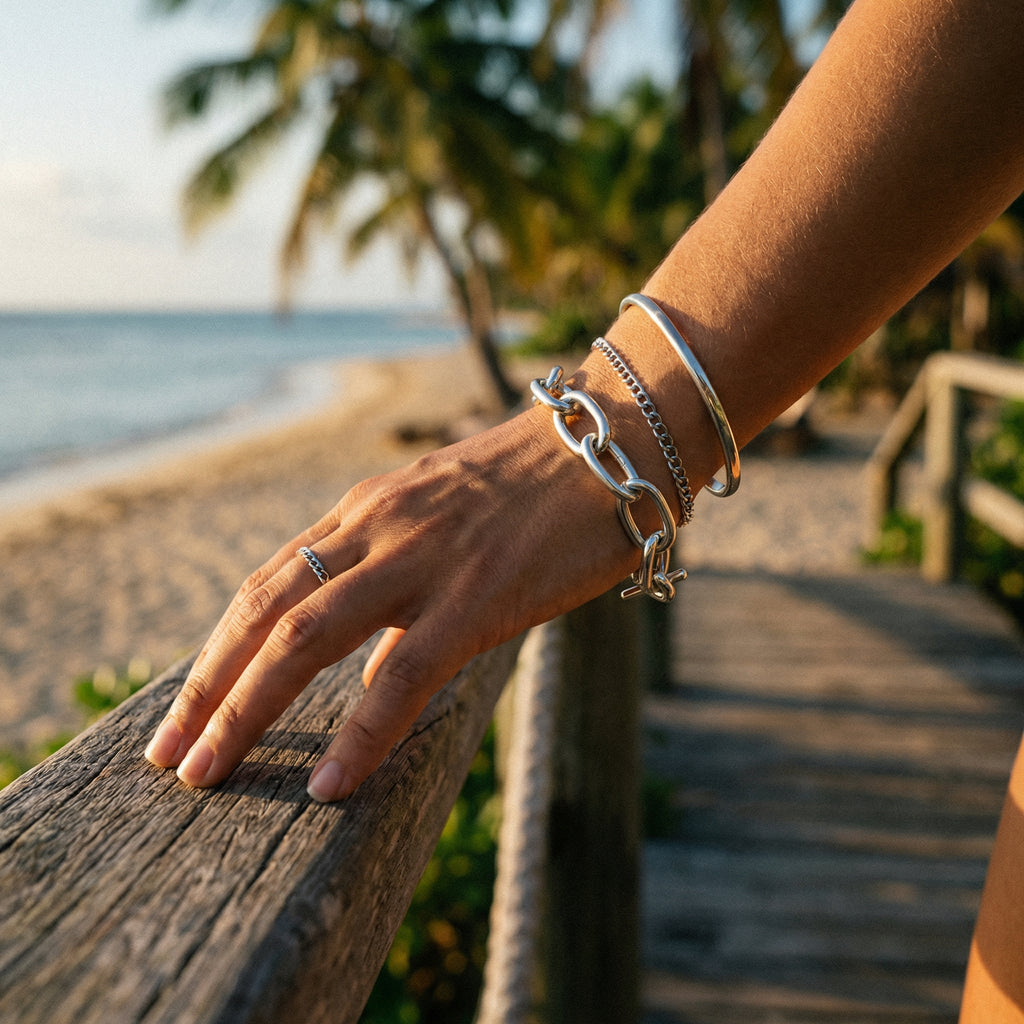 Bella Chunky Gold Bracelet – 14K Gold Waterproof