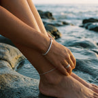 Luna Adjustable Tennis Bracelet – 14K Gold Zirconia Waterproof