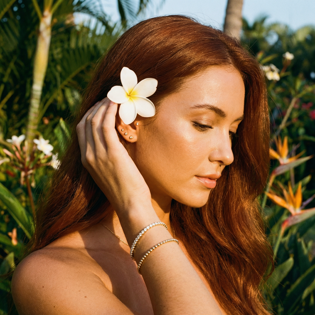 Luna Adjustable Tennis Bracelet – 14K Gold Zirconia Waterproof