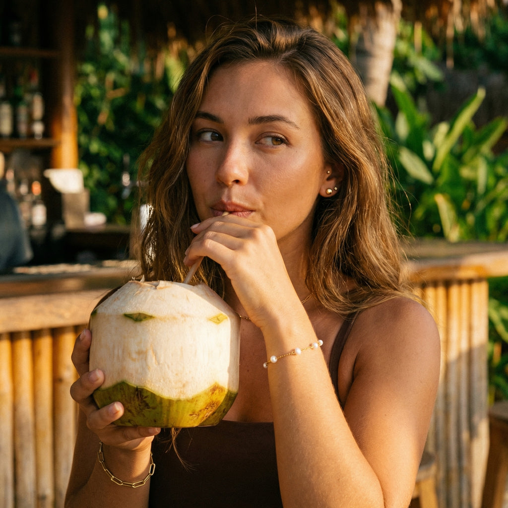 Elia Dainty Pearl Bracelet – 14K Gold Waterproof