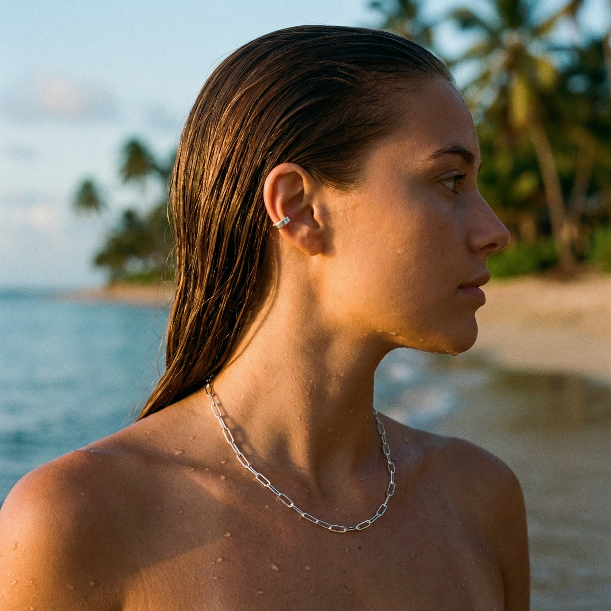 Nova Paperclip Necklace – 18K Gold Waterproof Chain