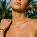 Dainty Heart Pendant Necklace – 14K Gold Waterproof
