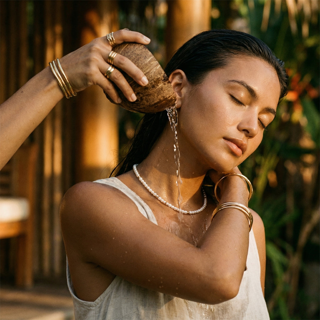 Capri Pearl and Gold Choker – 18K Gold Waterproof