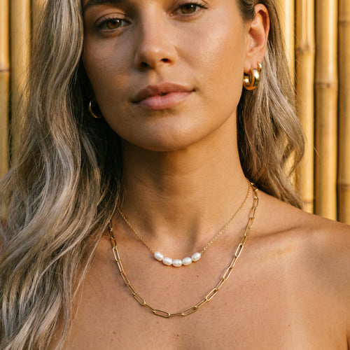 Maris Pearl Necklace – 14K Gold Waterproof