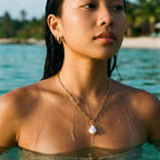 Venna Pearl Coin Paperclip Necklace – 14K Gold Waterproof