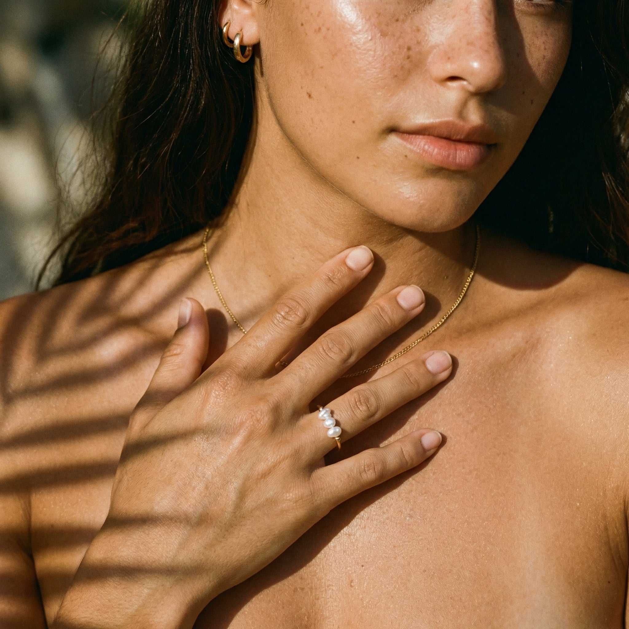 Isla Mini Pearl Ring – 14K Gold Waterproof