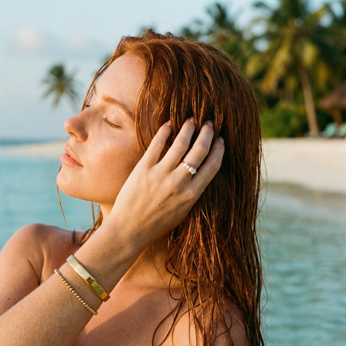 Isla Mini Pearl Ring – 14K Gold Waterproof