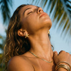 Starfish Stud Earrings – 14K Gold & Silver Waterproof