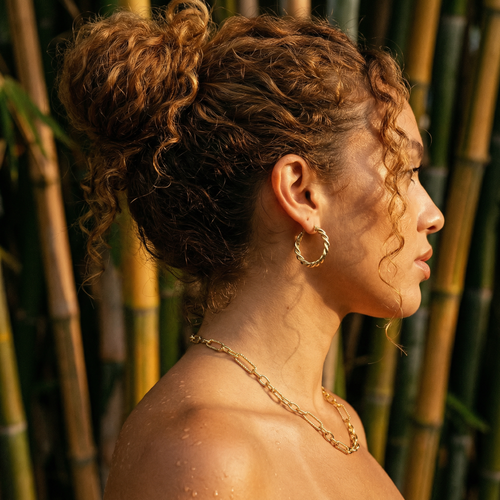 Monte Carlo Gold Chain Necklace – 18K Gold Waterproof