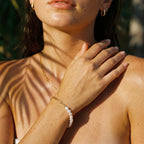 Elara Paperclip Pearl Bracelet