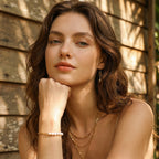 Elara Paperclip Pearl Bracelet