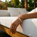 Elara Paperclip Pearl Bracelet