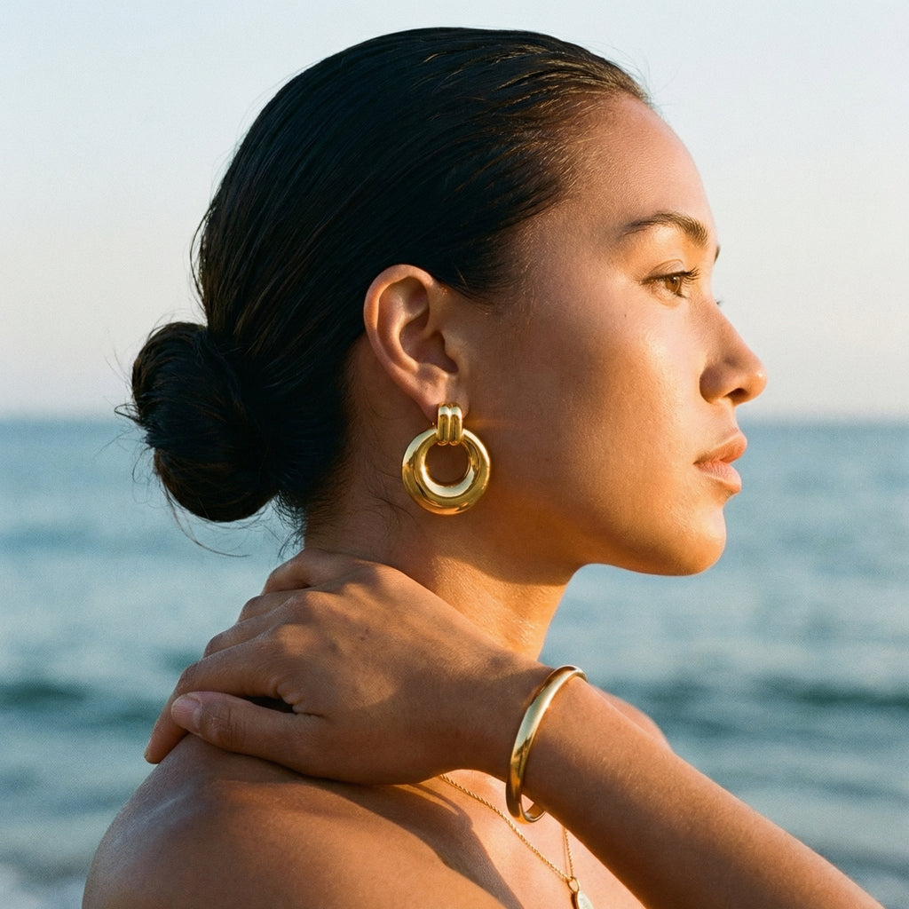 Astor Gold Hoop Earrings