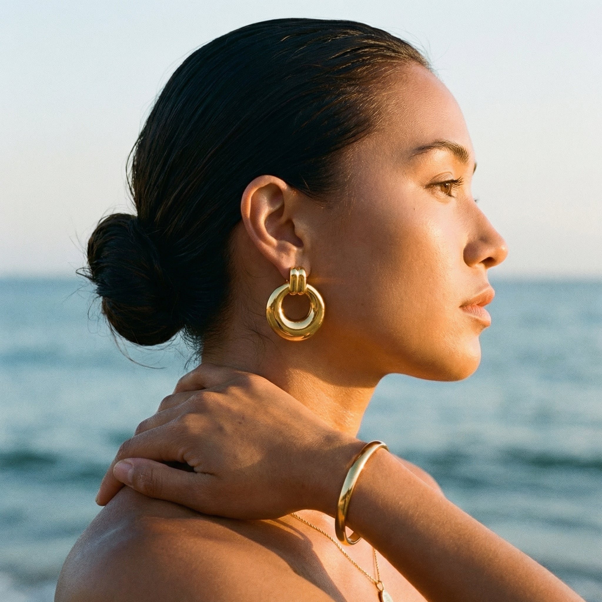 Astor Gold Hoop Earrings